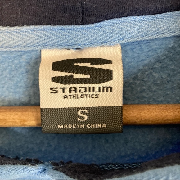 NORTH CAROLINA TARHEELS WOMEN'S HOODIE SWEAT SHIRT, SZ-SM, LT BLUE w/LETTERING - Picture 7 of 8